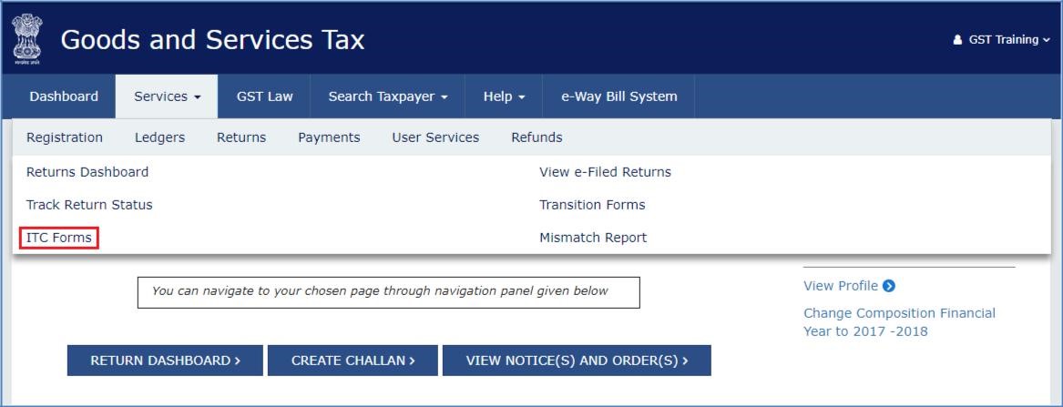 Step 2- Offline Filing of Form GST ITC-03