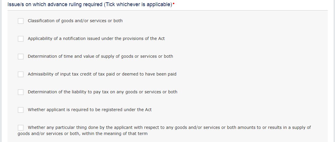Step 20- Advance Ruling for Registered Taxpayers
