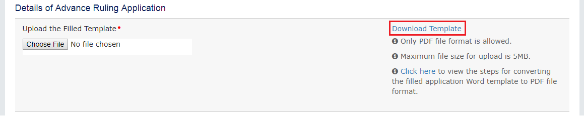 Step 21- Advance Ruling for Registered Taxpayers