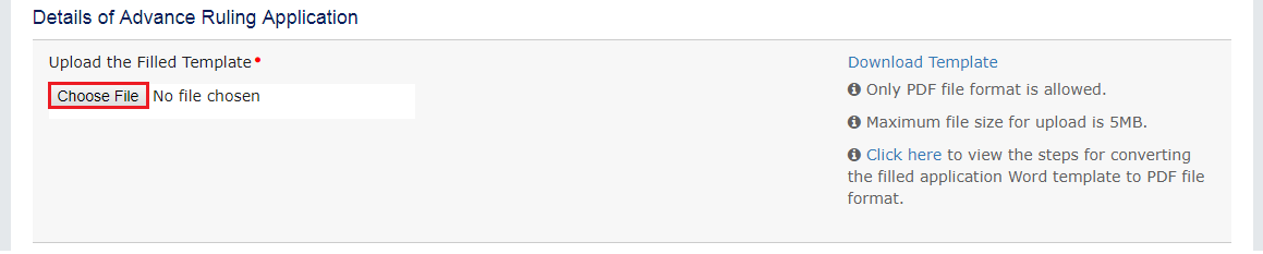 Step 25- Advance Ruling for Registered Taxpayers