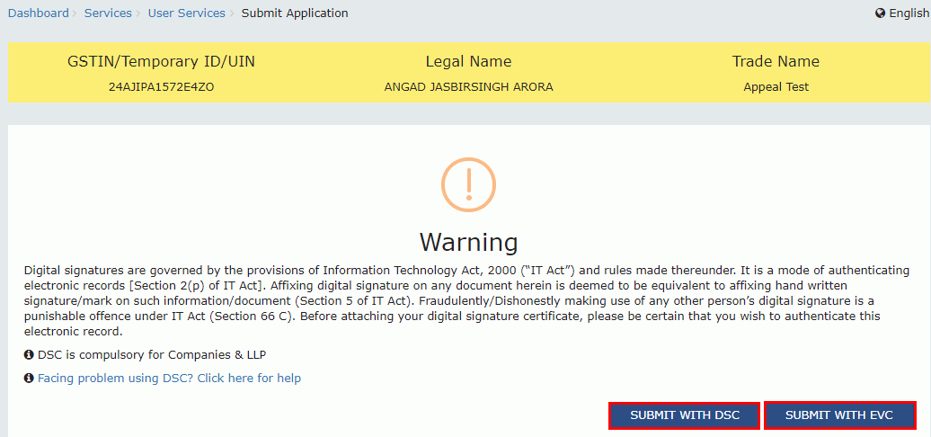 Step 29-Appeal Against GST Registration Order