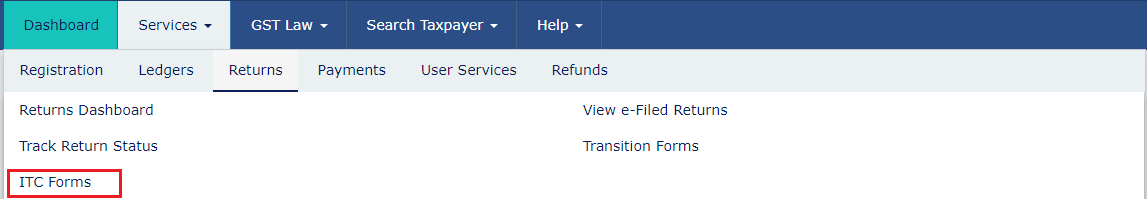 Step 3-GST Form ITC-01