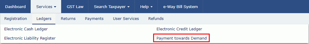 Step 3-ITC for Payment of GST Demand