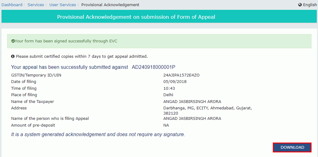 Step 30-Appeal Against GST Registration Order