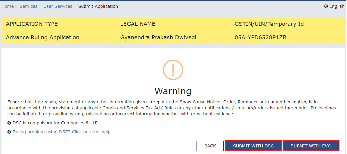 Step 32- Advance Ruling for Registered Taxpayers