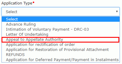Step 4-Appeal Against GST Registration Order