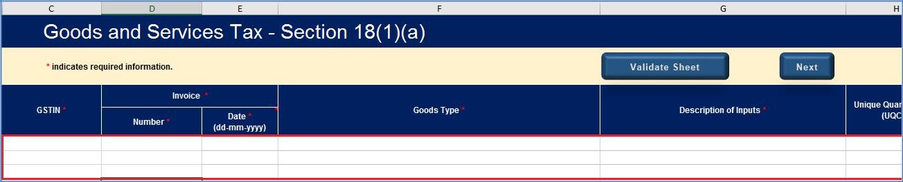Step 6- Form GST ITC-01 Offline Tool