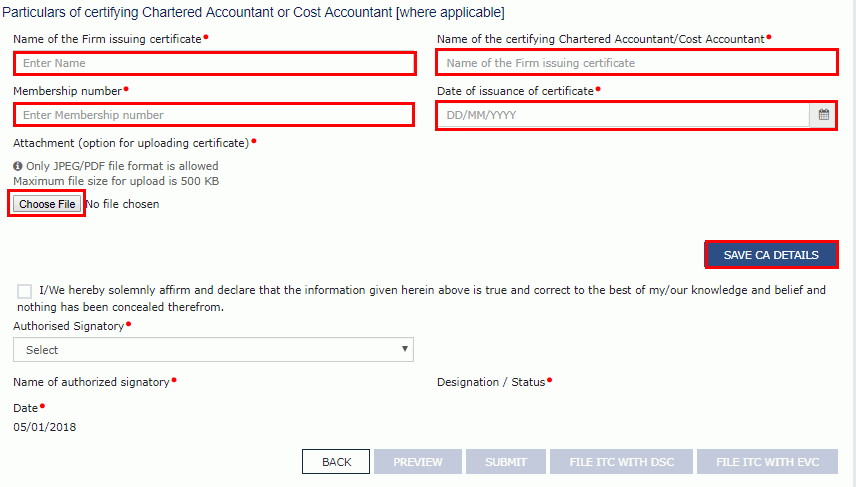 Step 6-GST Form ITC-01
