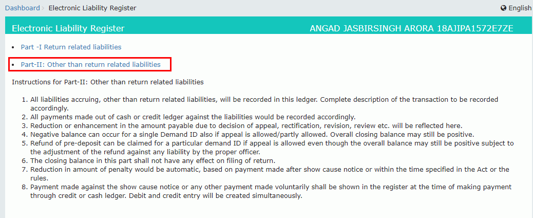 Step 7-Electronic Liability Register