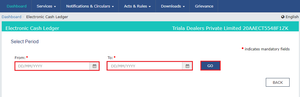 Step 7-GST Electronic Cash LedgerStep 7-GST Electronic Cash Ledger