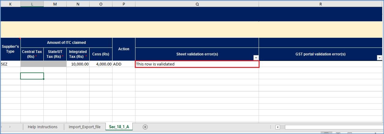 Step 9- Form GST ITC-01 Offline Tool