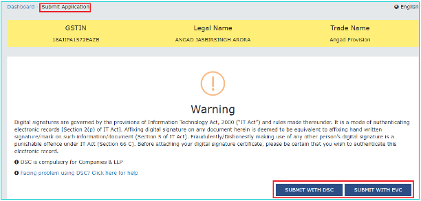 Submit Application 2