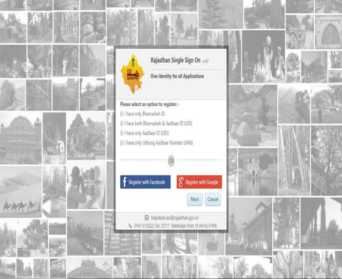 The Single Sign-on Page
