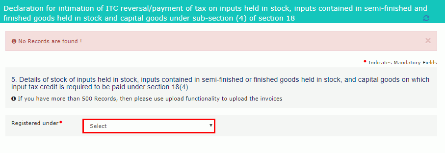 Type of Supplier's Registration