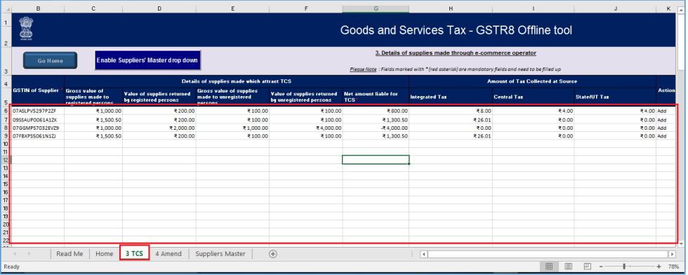 Image 10 GSTR 8 Return Filing