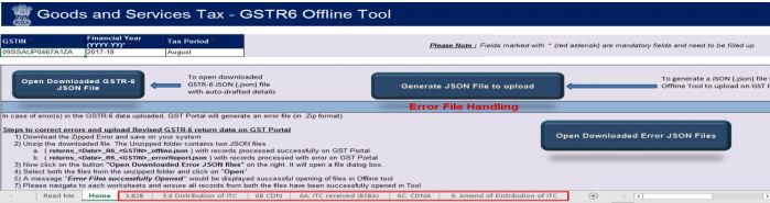 Image 13 GSTR 6 Return Offline Utility