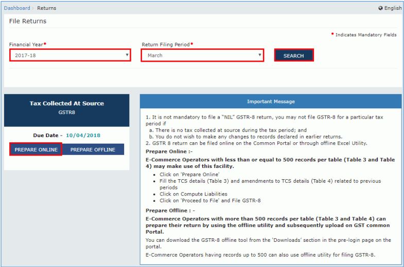 Image 29 GSTR 8 Return Filing