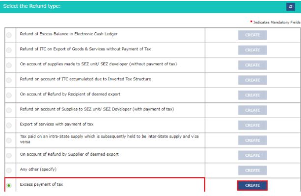 Step-3 - GST RFD-01 Application for Refund