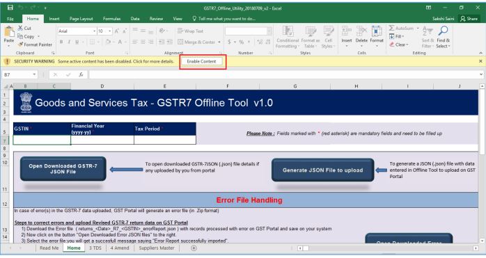 Image 7 GSTR 7 Return Filling