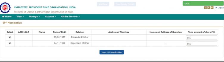 Image 6 EPF Form 2 - Nomination Form