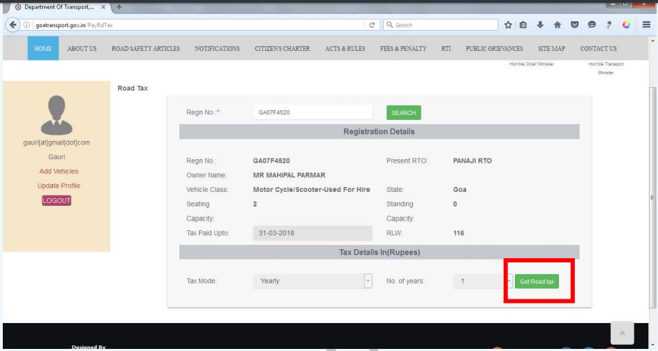 Image 7 Goa Vehicle Tax