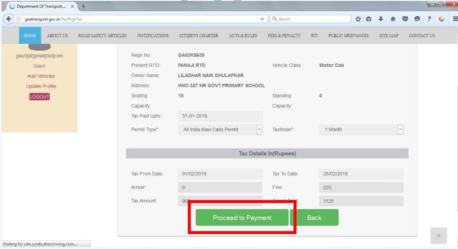 Image 8 Goa Vehicle Tax