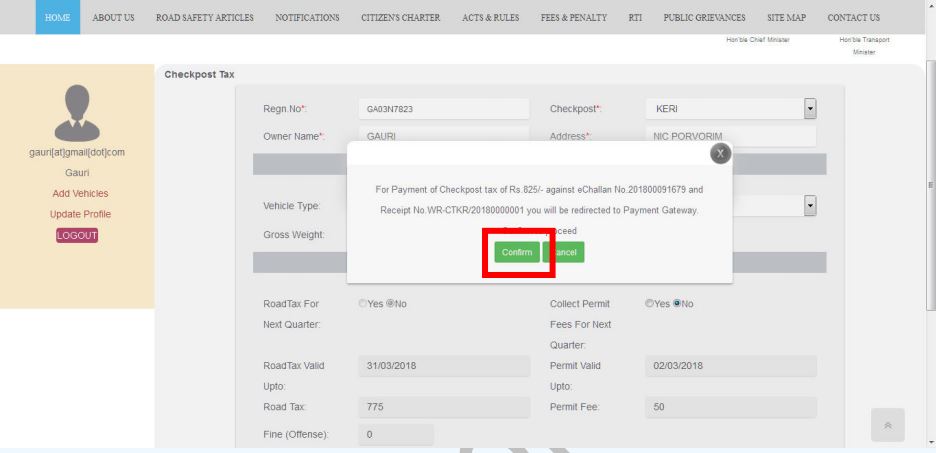 Image 9 Goa Vehicle Tax
