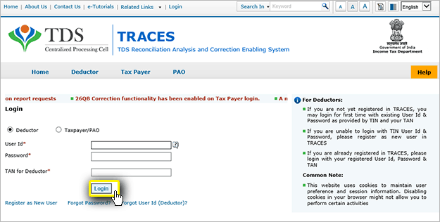Step 2- Income Tax Form 16A