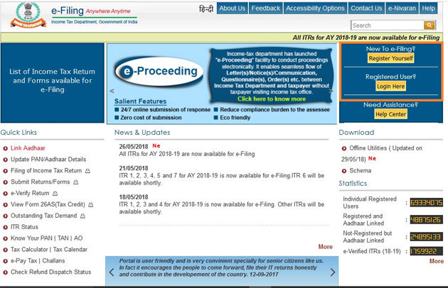 Step 2- Income Tax e-Filing Registration