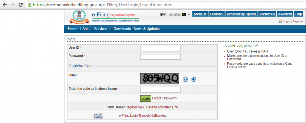 Step 3- Income Tax e-Filing Registration