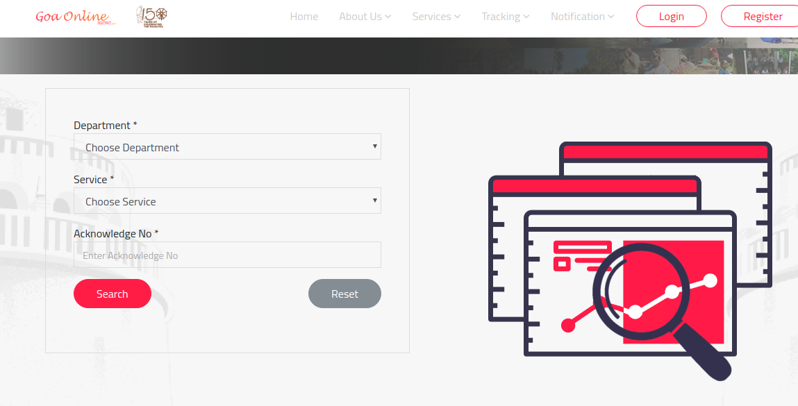 Goa e-Services Portal -Track Status