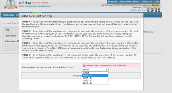 Step 5 - Income Tax Form 15CA