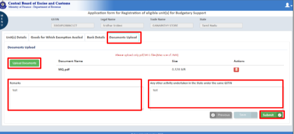 Step 20: Scheme for Budgetary Support