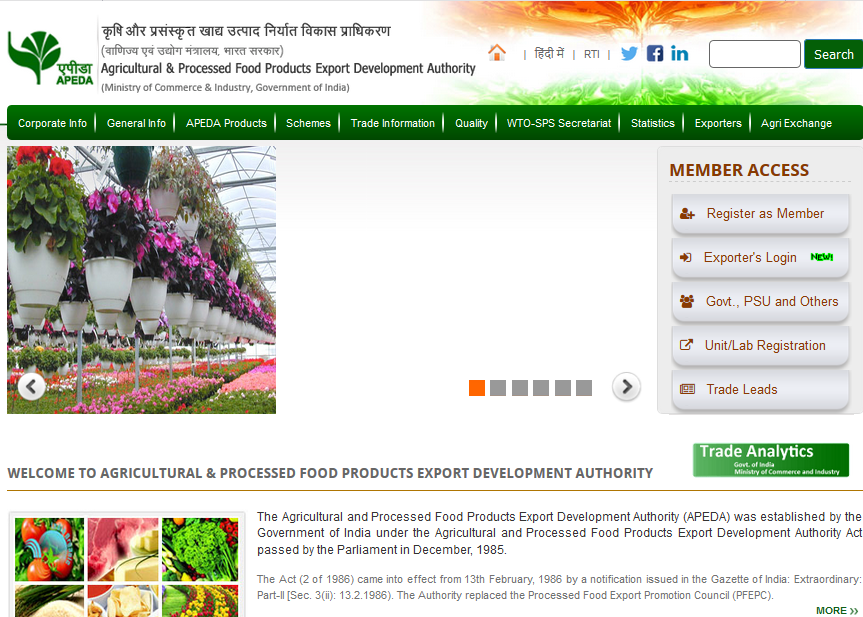 Step 1 - APEDA Registration