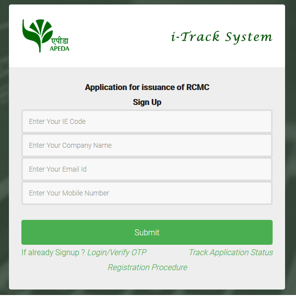 Step 3 - APEDA RegistrationStep 3 - APEDA Registration
