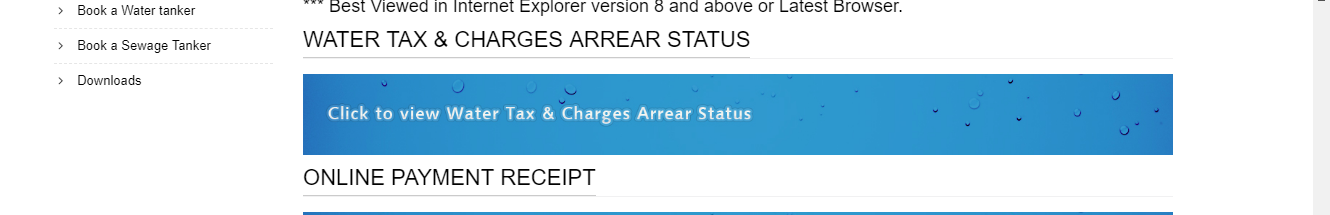 Water Tax and Charges Arrear Status