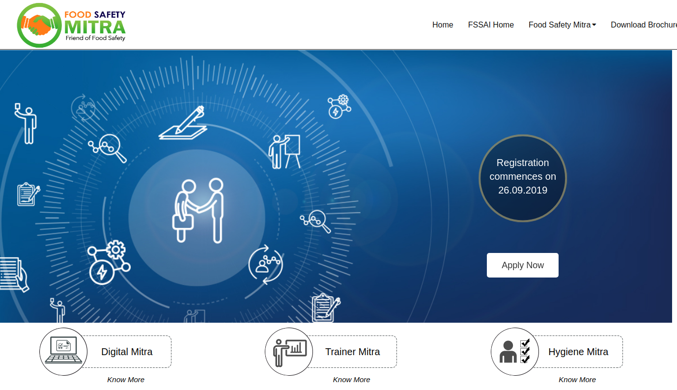 Food Safety Mitra Scheme - Home Page