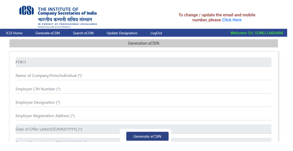 Employee Company Secretary Identification Number (eCSIN)-IMAGE 2