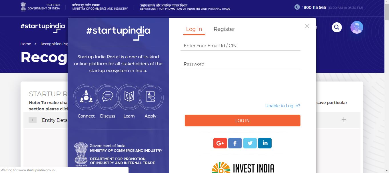 Image 1 DPIIT Certificate of Recognition for Startups