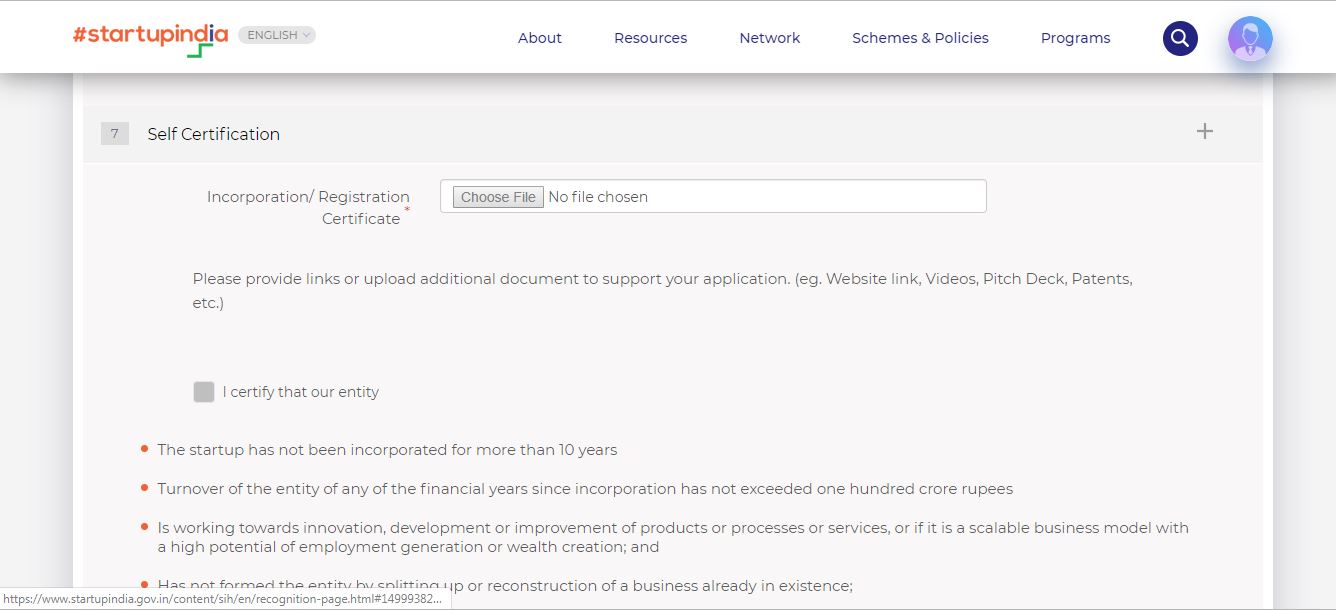 Image 3 DPIIT Certificate of Recognition for Startups