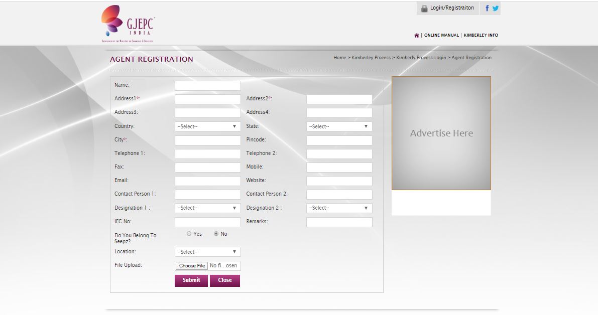 Kimberley Process Certificate-Registration