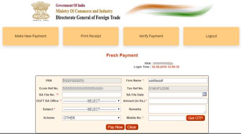 Application for Free Sale and Commerce Certificate - EMPS Homepage