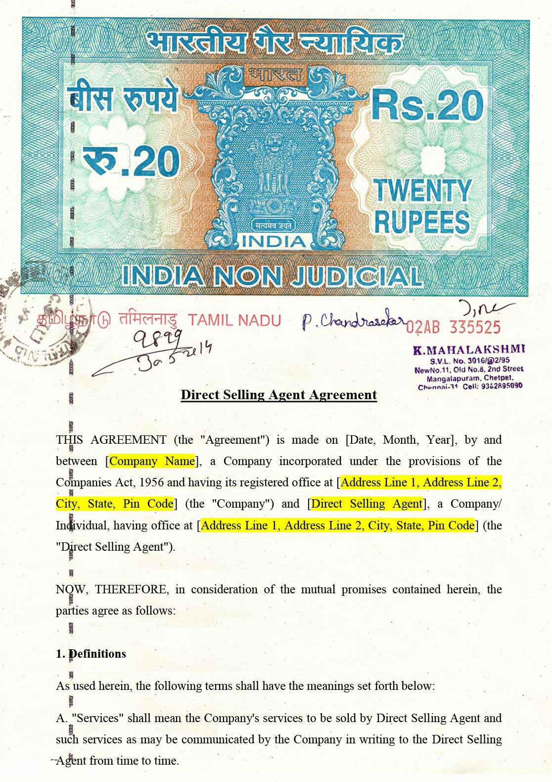 Direct-Selling-Agent-Agreement-Format