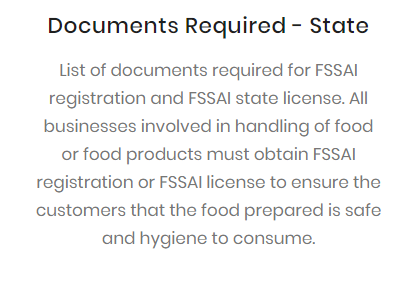 Documents Required - State