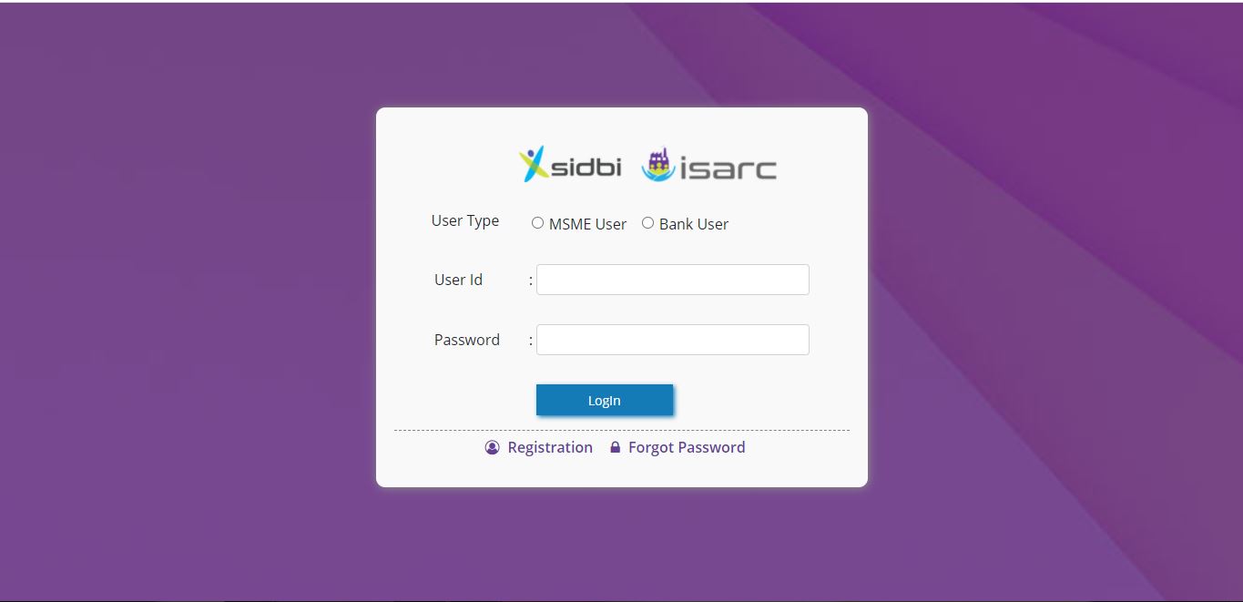 Asset Restructuring Module for MSME (ARM-MSME) - Login Page