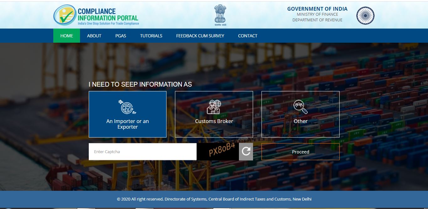 CBIC New Compliance Information Portal (CIP) - Homepage