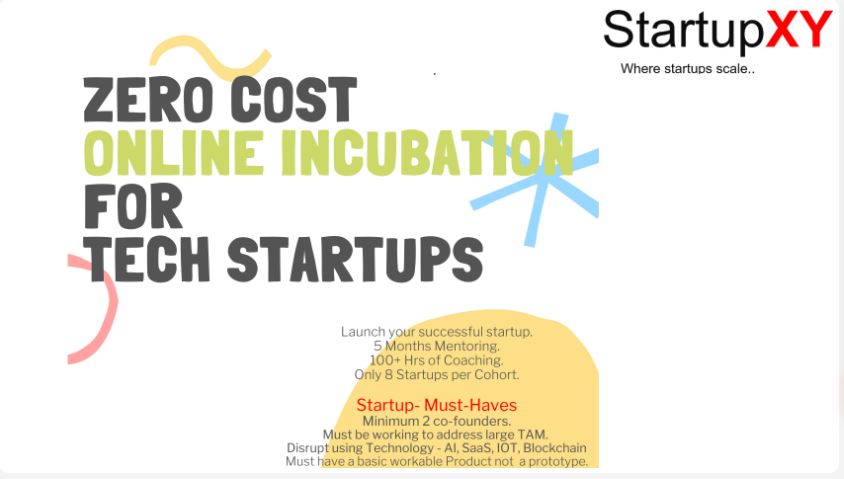 StartupXY Incubation Program for Technology Startups