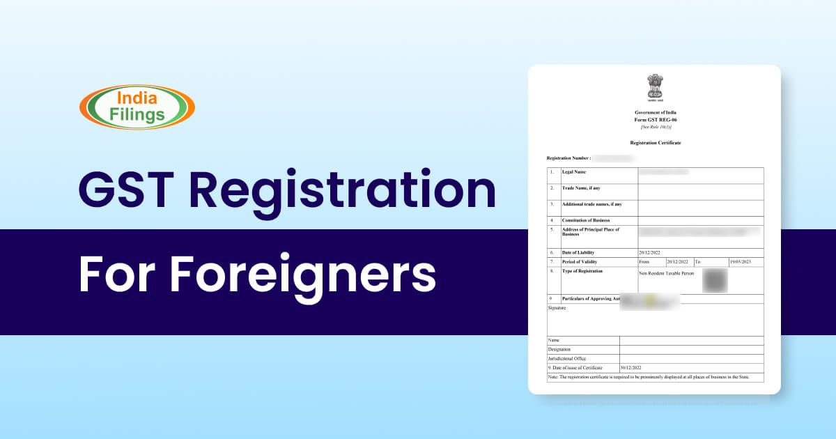 GST Registration for Foreigners & NRIs NonResident Taxable Persons